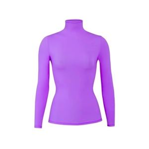 SKIMS Neon Purple Fits Everybody Mock Neck Shirt NWT XL